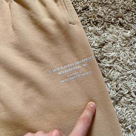 Playboy by Pacsun Beige Sweatpants Jogger Bunny Pants Women’s XS - Picture 7 of 8